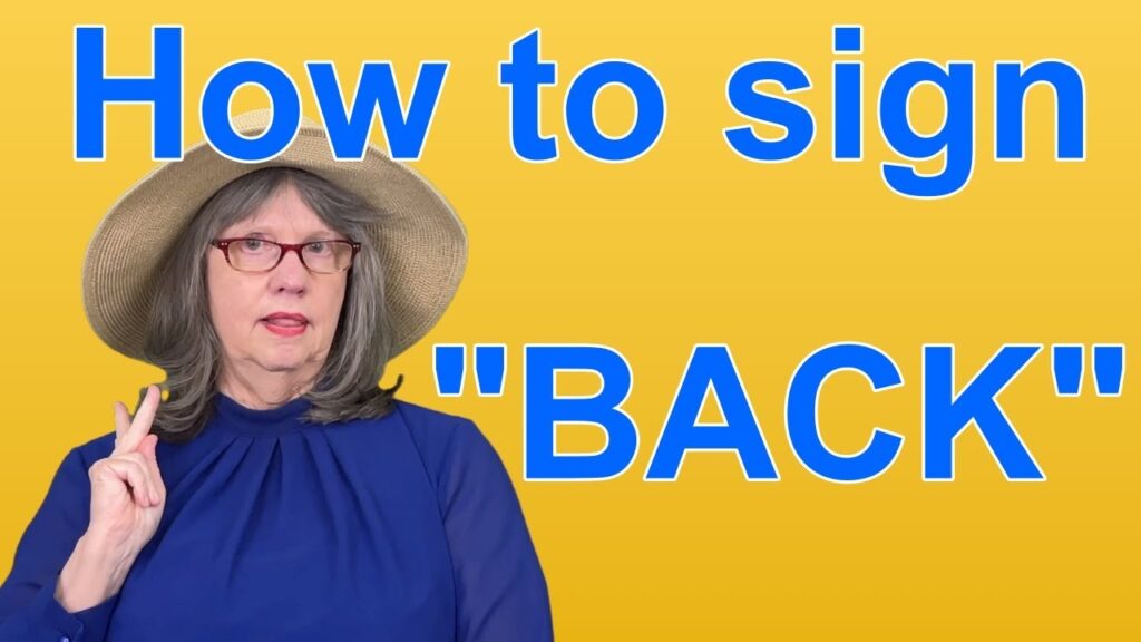 How to sign Back Up in ASL