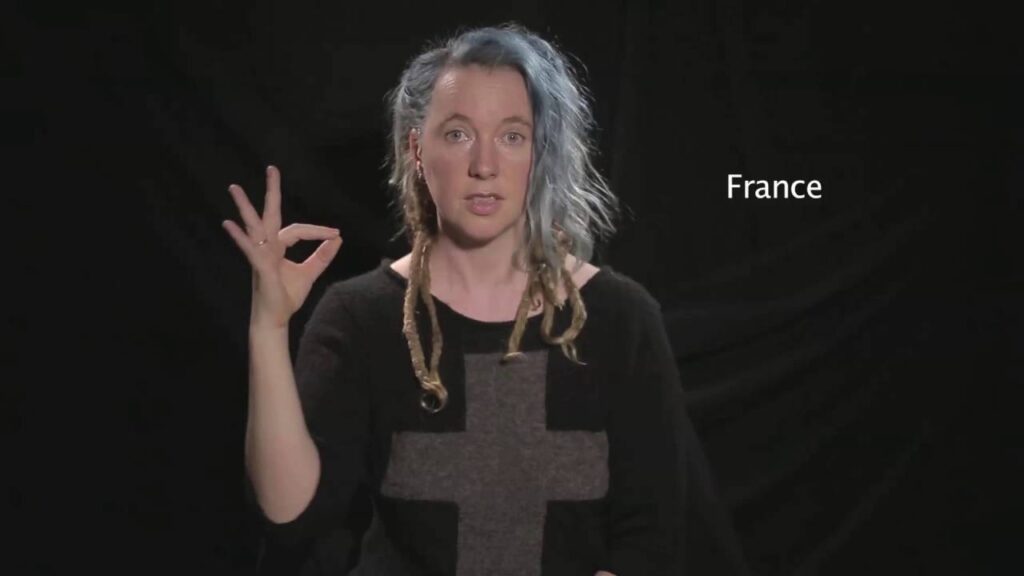 How to sign Nationality In Auslan in ASL