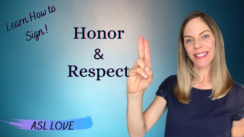 How to sign Respect in ASL