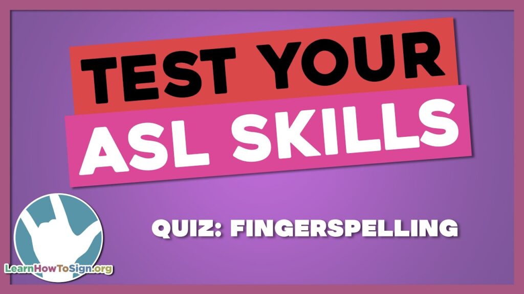 How to sign Fingerspelling in ASL