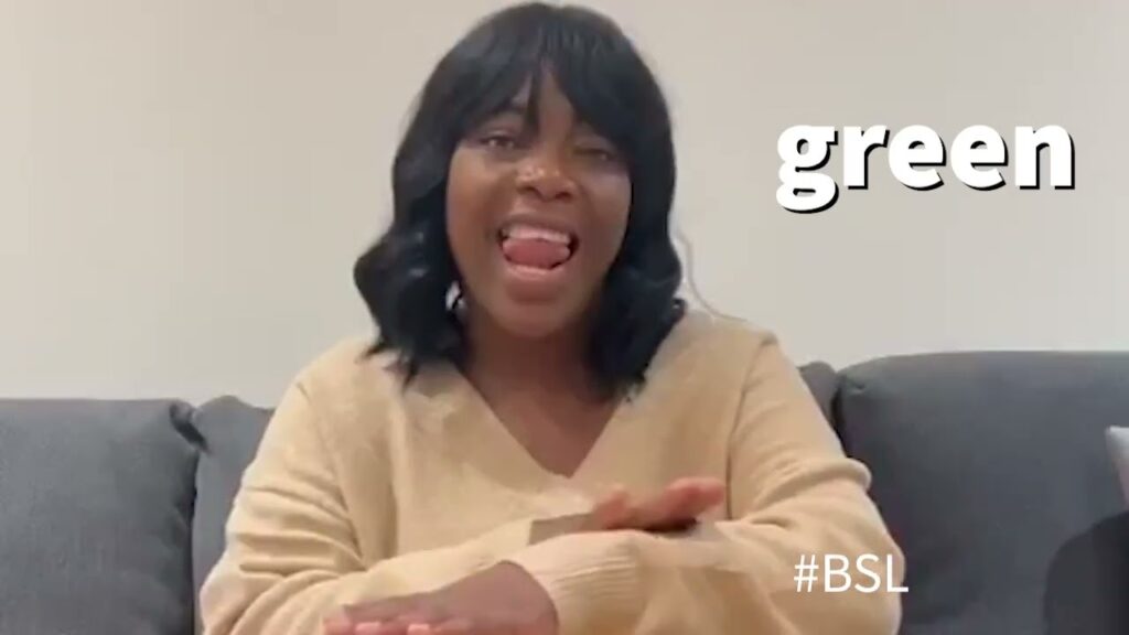 How to sign Green In Bsl in ASL