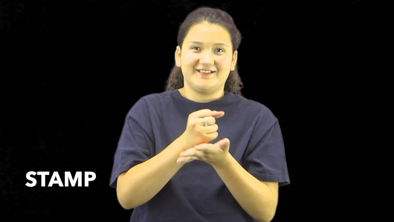 Stamp in Sign Language (ASL) - Deafened Organization