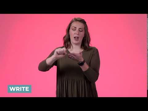 How to sign How To Write in ASL