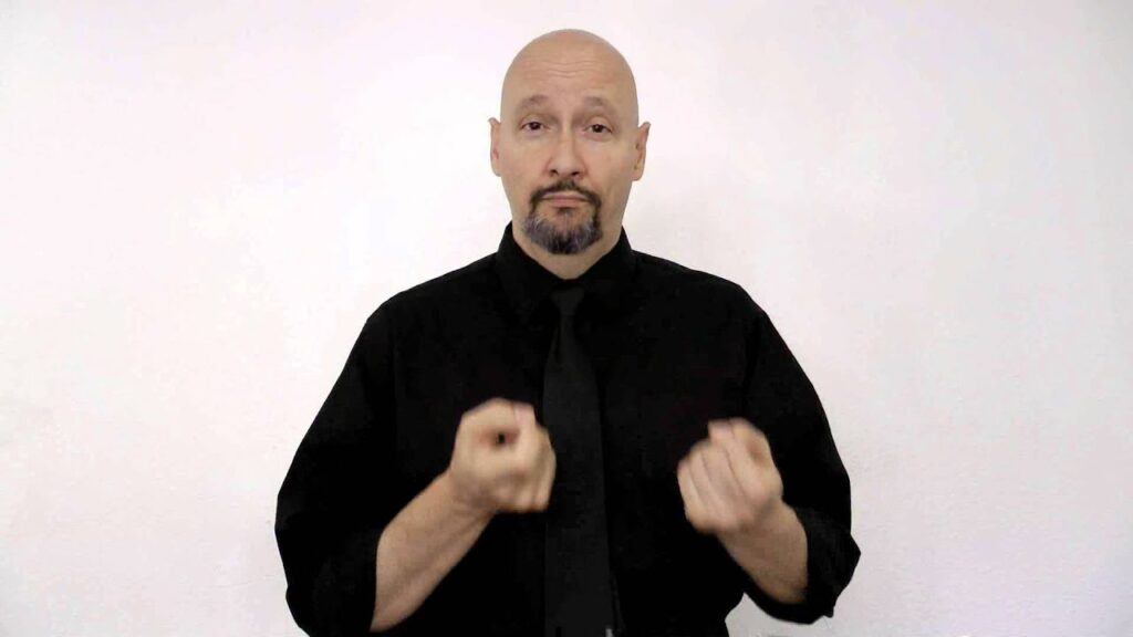 How to sign Ski in ASL