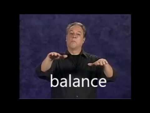 How to sign Balance in ASL