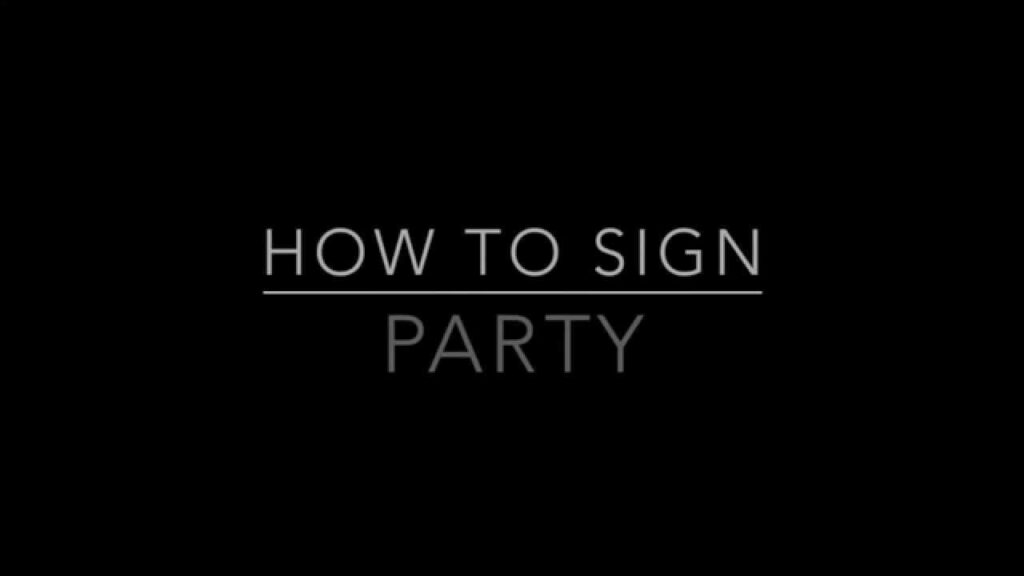 How to sign Party in ASL