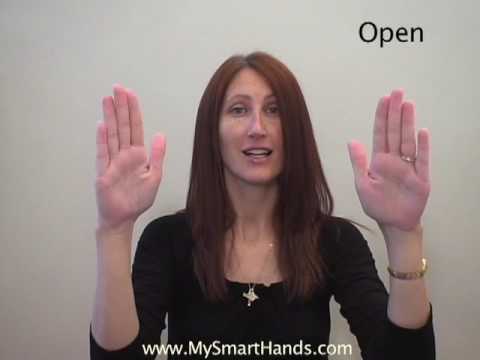 How to sign Open in ASL