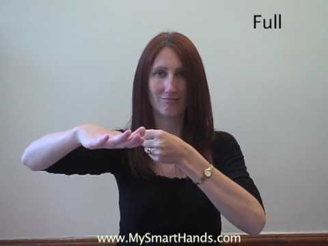 How to sign Full in ASL