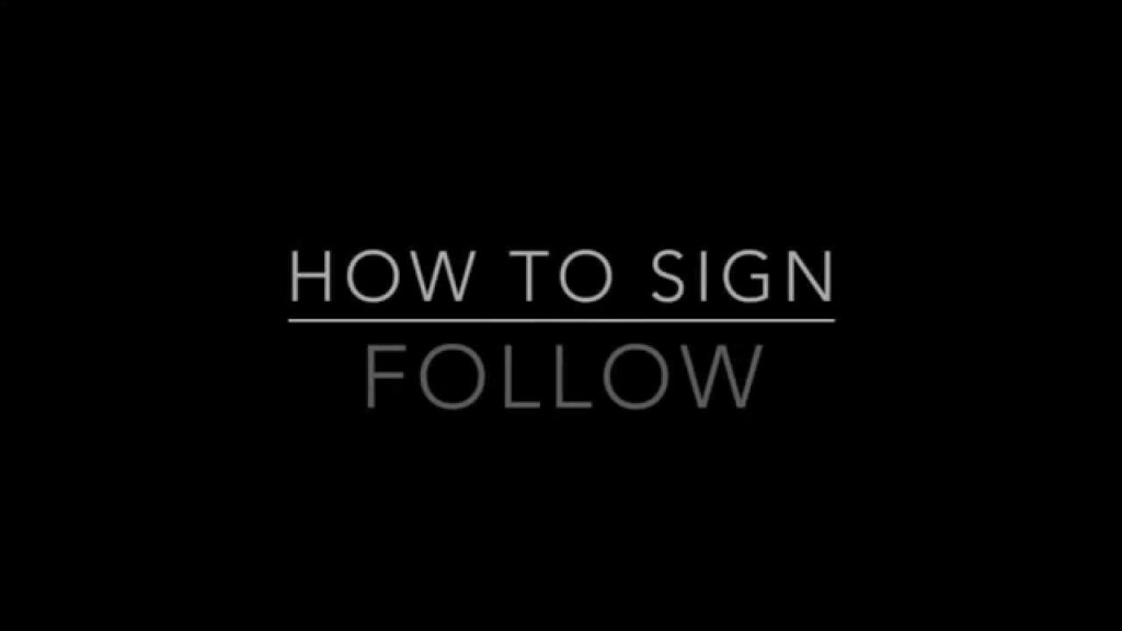 How to sign Follow in ASL