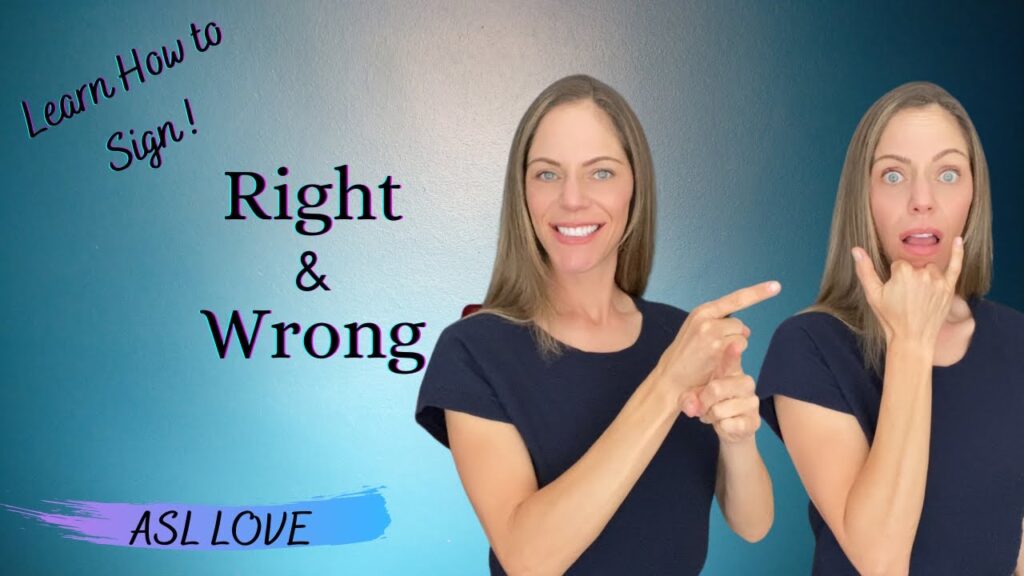 How to sign Right in ASL