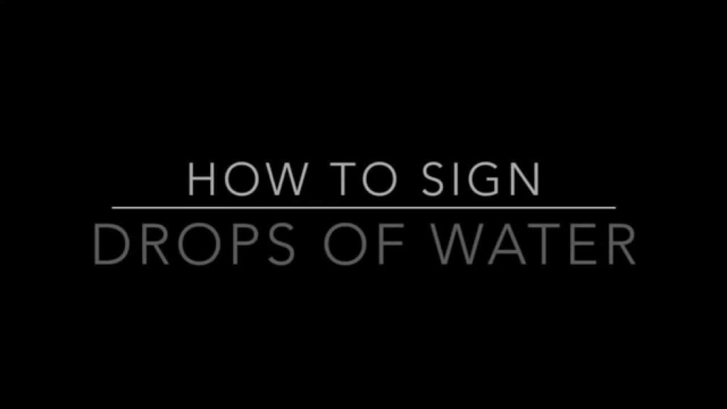 How to sign Waterdrop in ASL