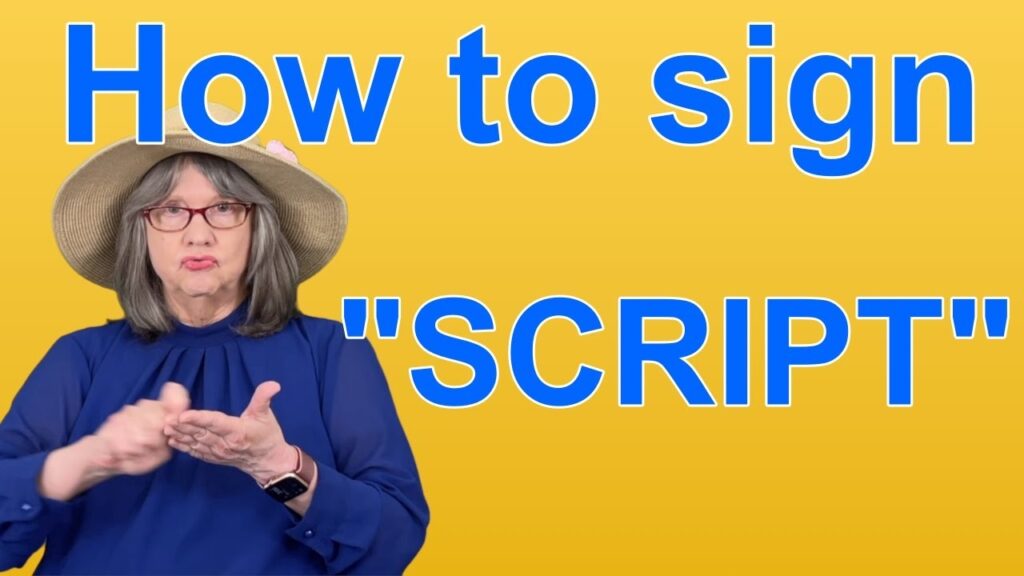 How to sign How To Write Sign Language In A Script in ASL