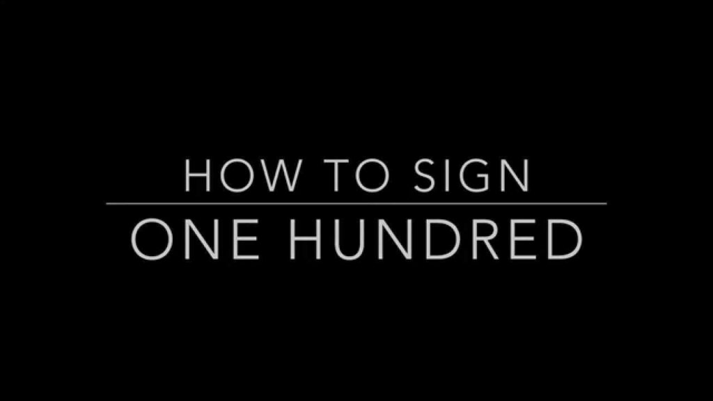 How to sign (One) Hundred In Nzsl in ASL