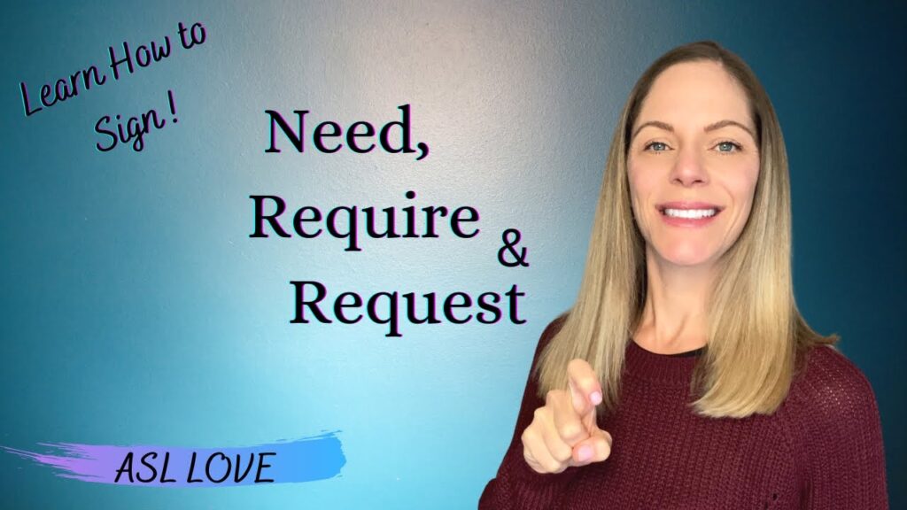 How to sign Need in ASL