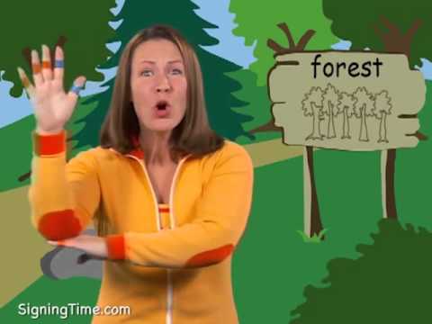 How to sign Forest in ASL