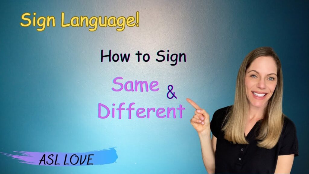 How to sign Same in ASL