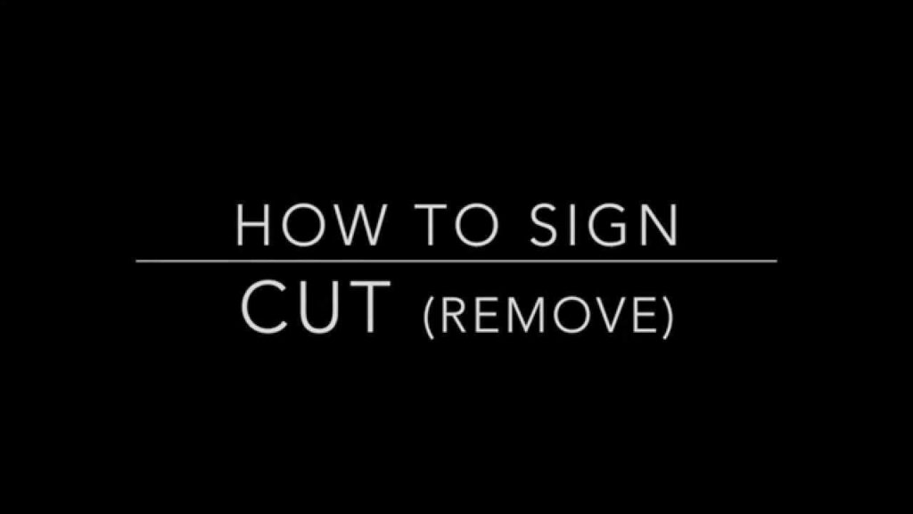 How to sign Cut in ASL