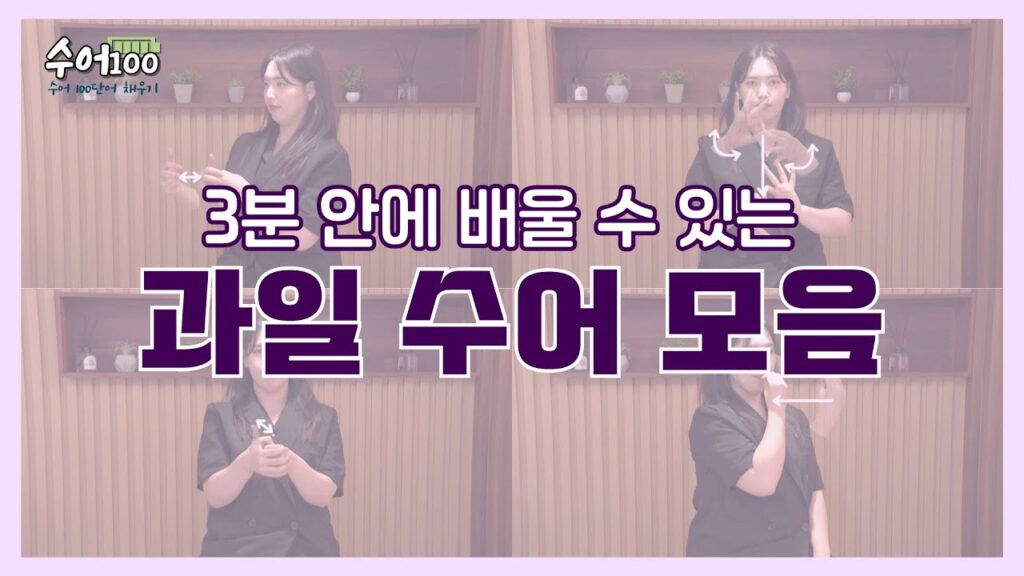 「과일」의 한국수어 표현