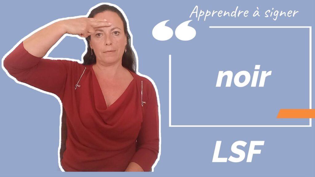 How to sign Noir In Lsf in ASL