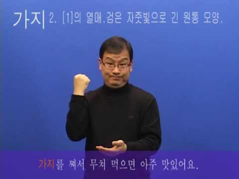 「가지」의 한국수어 표현