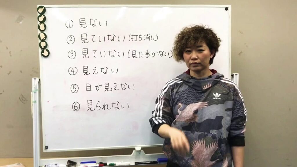 「見えない」の日本手話の表し方