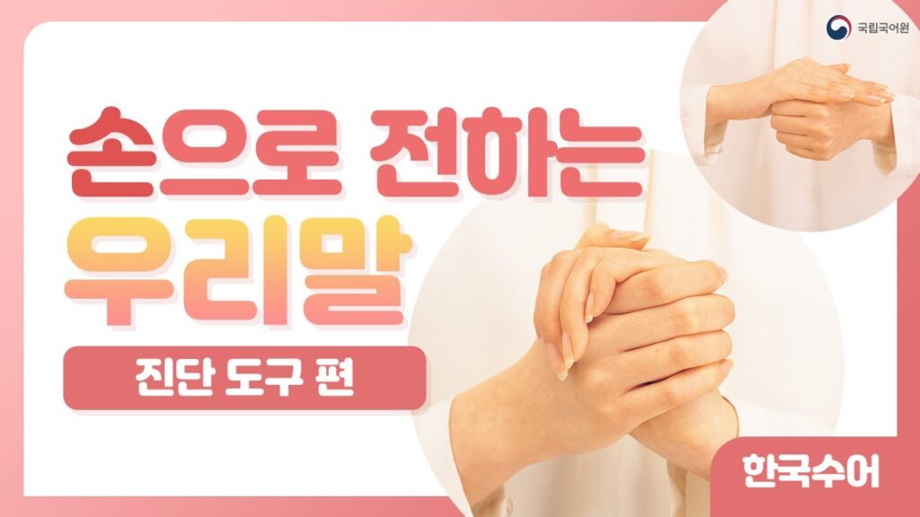 「진단을」의 한국수어 표현