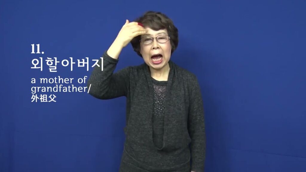 「할아버지」의 한국수어 표현