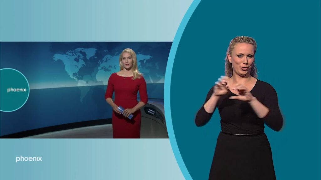 How to sign Phönix Nachrichten Mit Gebärdensprache in ASL