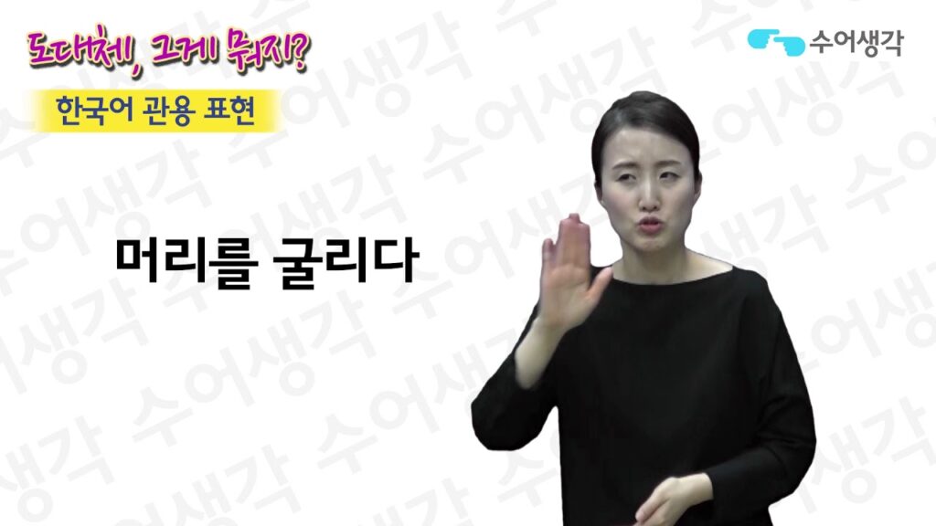 「머리」의 한국수어 표현