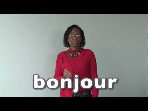 How to sign Bonjour Bonsoir Langue Des Signes in ASL
