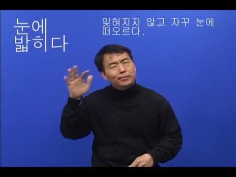 「뛰어나다」의 한국수어 표현