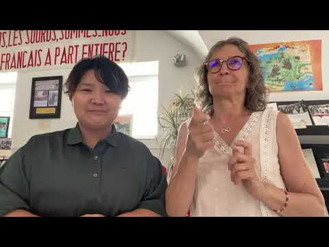 How to sign Association Langue Des Signes in ASL