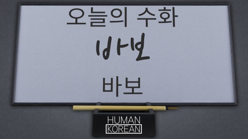 「바보」의 한국수어 표현