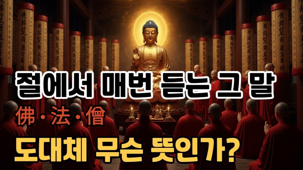 「삼보 [三寶]」의 한국수어 표현