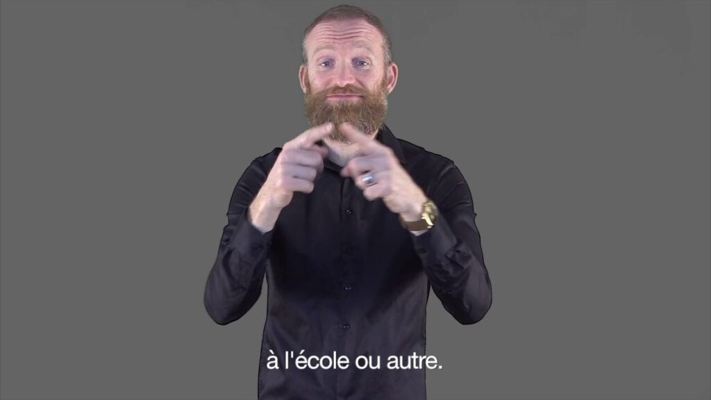 How to sign Cours De Langue Des Signes Essonne in ASL